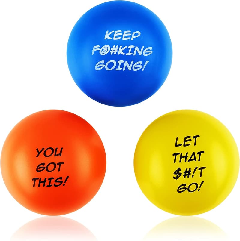 Stress Relief Squeeze Balls for Adults - 3-Pack Fidget Toys