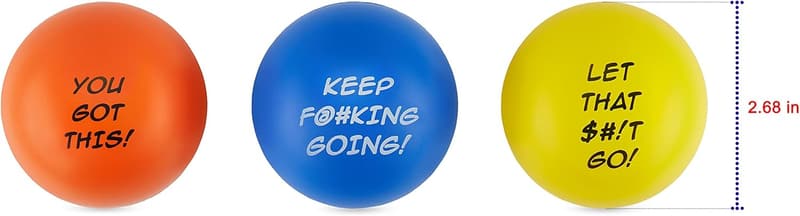Stress Relief Squeeze Balls for Adults - 3-Pack Fidget Toys