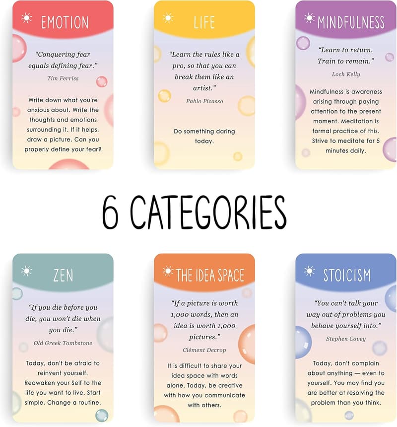 Mindfulness Card Set: 100 Self-Care Prompts for Stress Relief