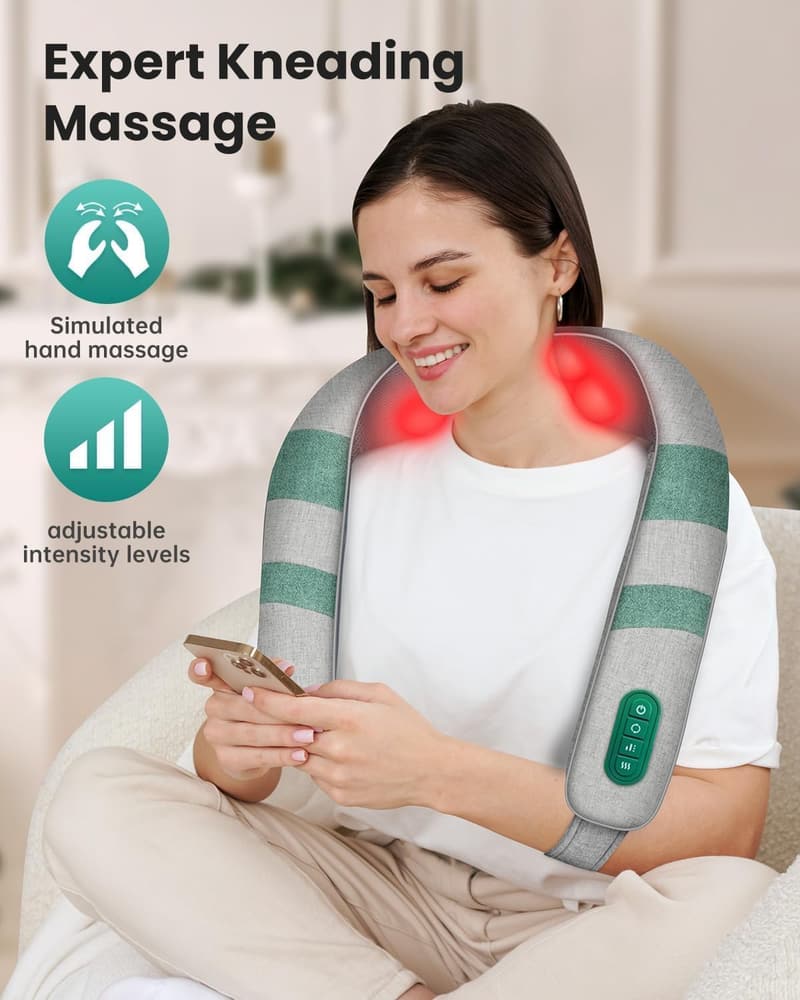 Valentine's Gift: Snailax Shiatsu Neck and Back Massager with Heat