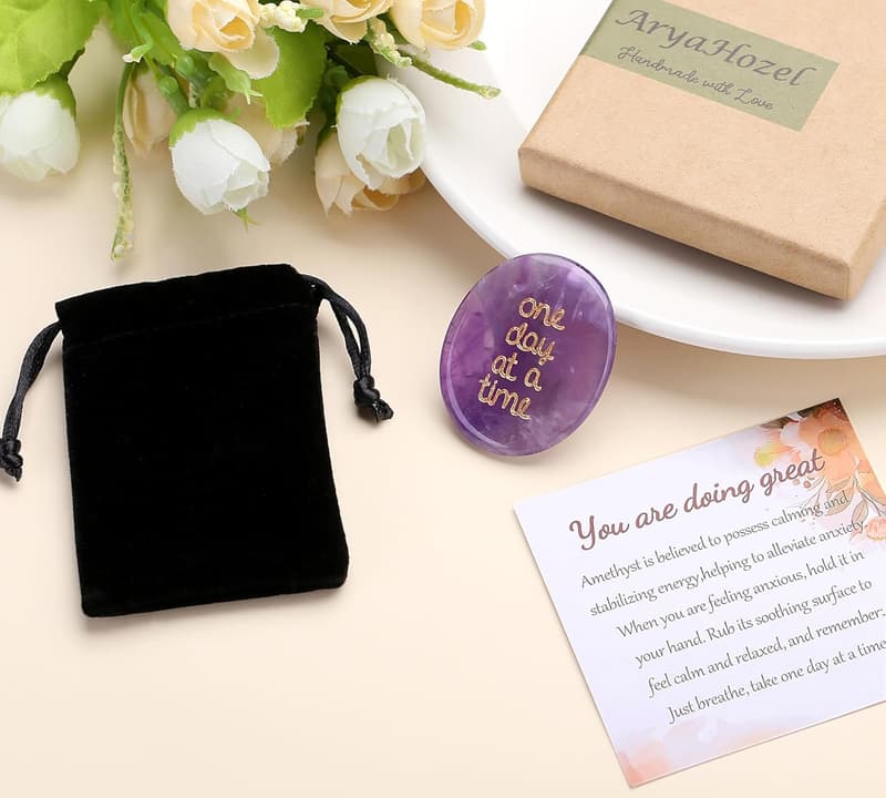 Amethyst Crystals for Anxiety Relief - Inspirational Gifts for Women