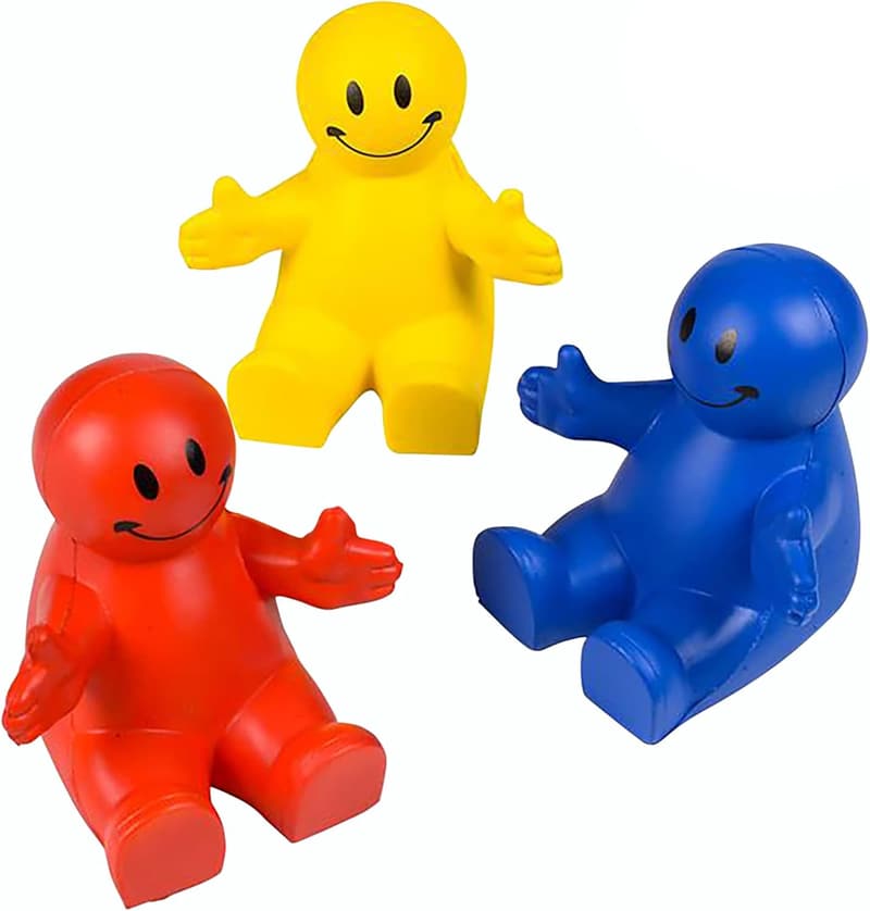 Squeezable Smile Phone Holder - 3 Pack Desk Stands & Stress Relief