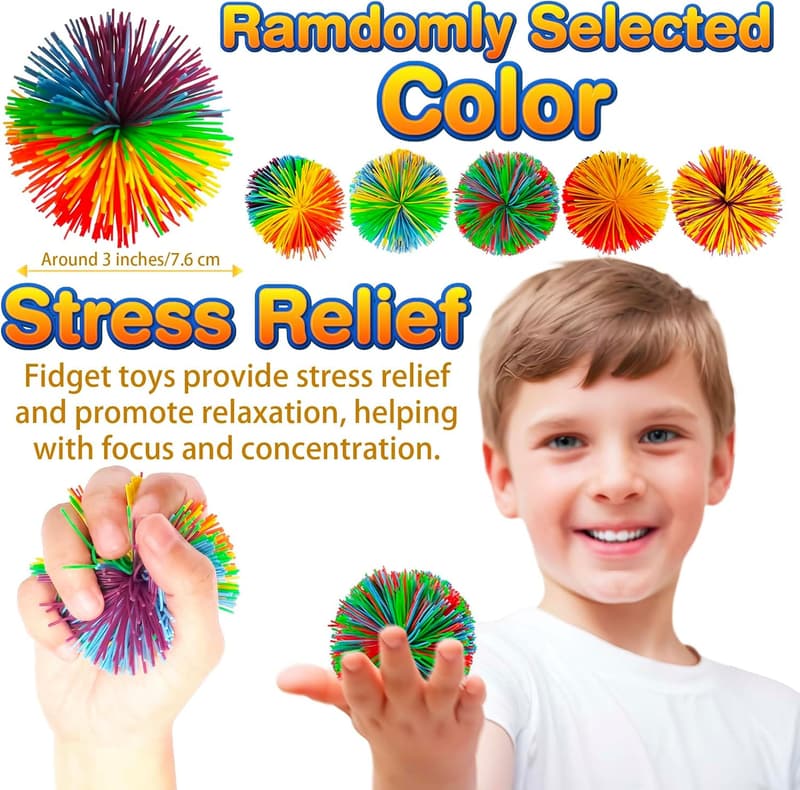 Silicone Monkey Stress Balls - 12 Pack Fidget Toys for All Ages