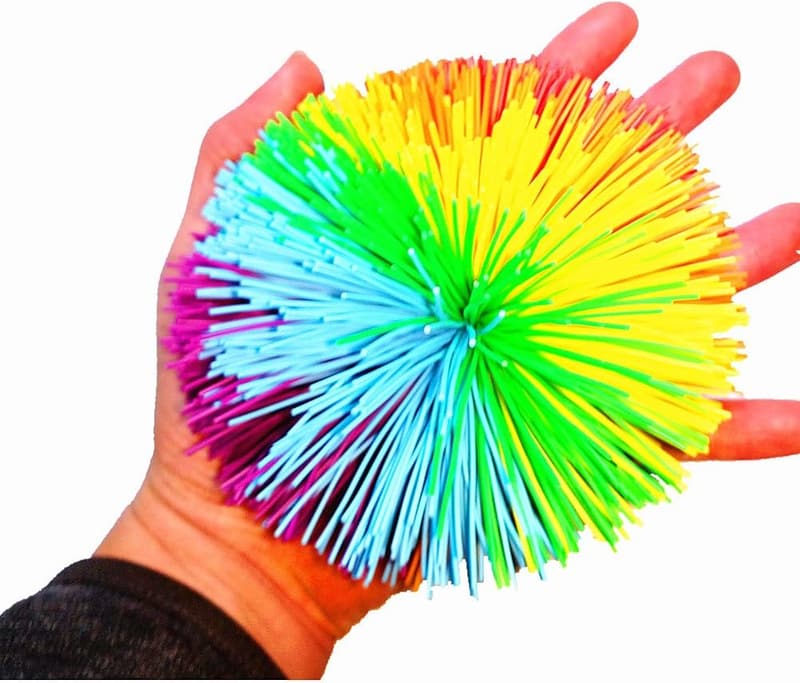 Rainbow Silicone Stress Ball - 4.5 Inch Bouncy Toy