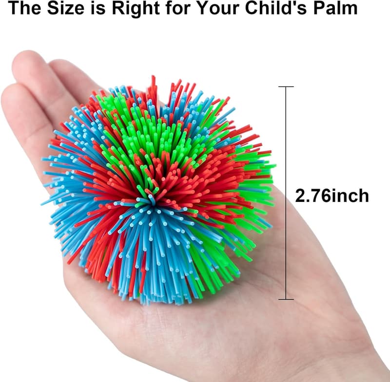 Rainbow Sensory Stress Balls - 5 Pack Monkey Bouncy Toys