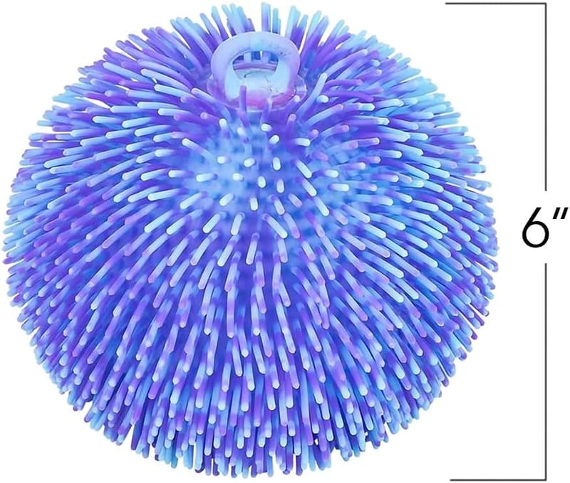 Tie Dye Stress Relief Puffer Ball Toy for Kids, 6 Inch