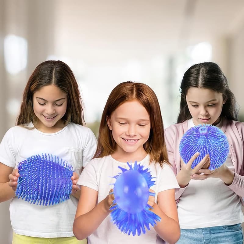 Tie Dye Stress Relief Puffer Ball Toy for Kids, 6 Inch