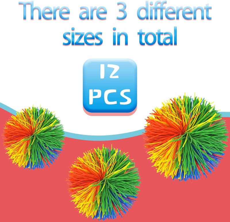 Sensory Fidget Balls - 12 Pack Latex-Free Silicone Stress Toys