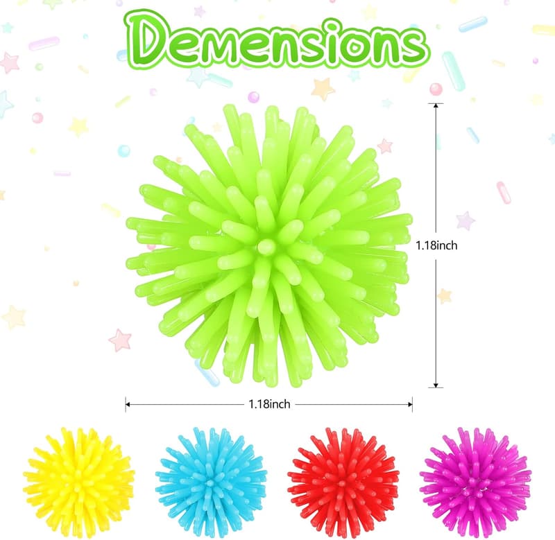 Mini Spiky Hedge Balls - Soft Sensory Toys for Teens and Adults
