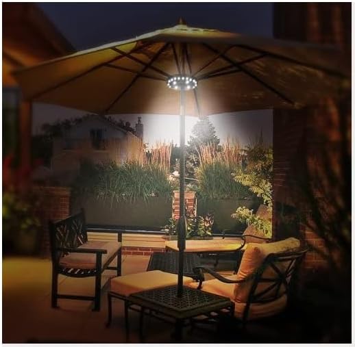 Cordless LED Patio Umbrella Light with 3 Brightness Modes