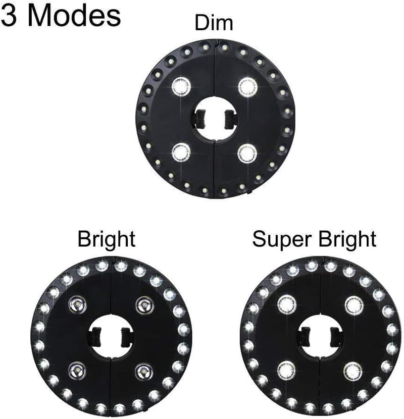 Cordless LED Patio Umbrella Light with 3 Brightness Modes
