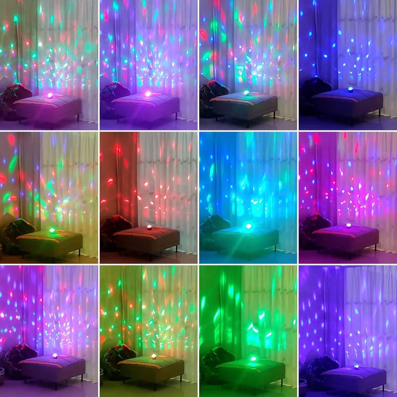 RGB Mini Disco Ball Light with Remote - Portable Party Strobe Light