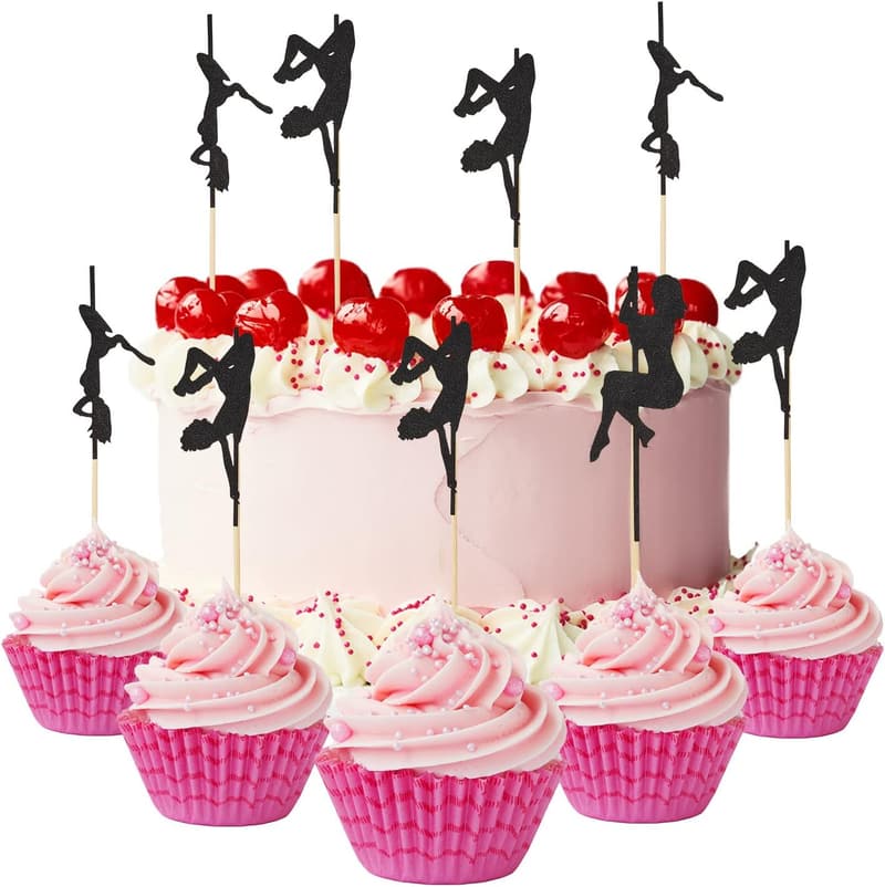 Bachelor Party Cupcake Toppers - 60 Dancing Girl Picks