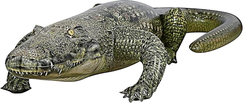 Realistic Green Alligator Inflatable for Pool & Garden Decor