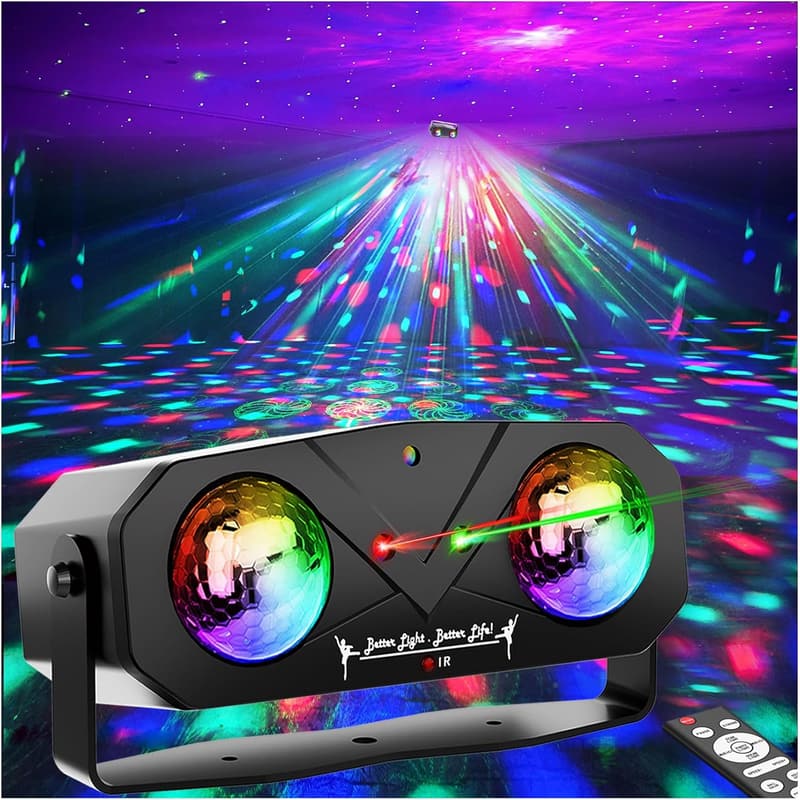 5-in-1 Star Projector & Strobe Light for Parties and Events