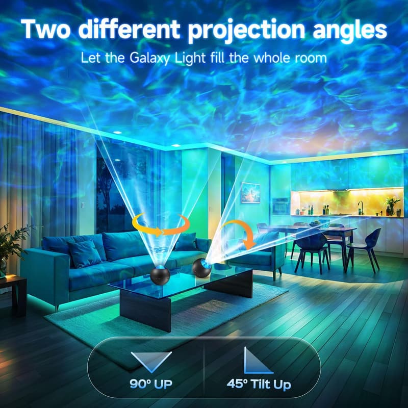 Galaxy Projector with 20 Colors & White Noise for Bedroom