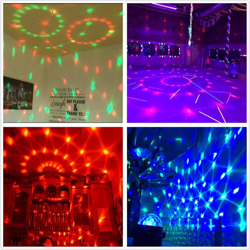 Sound Activated Disco Ball Strobe Light with Remote for Parties