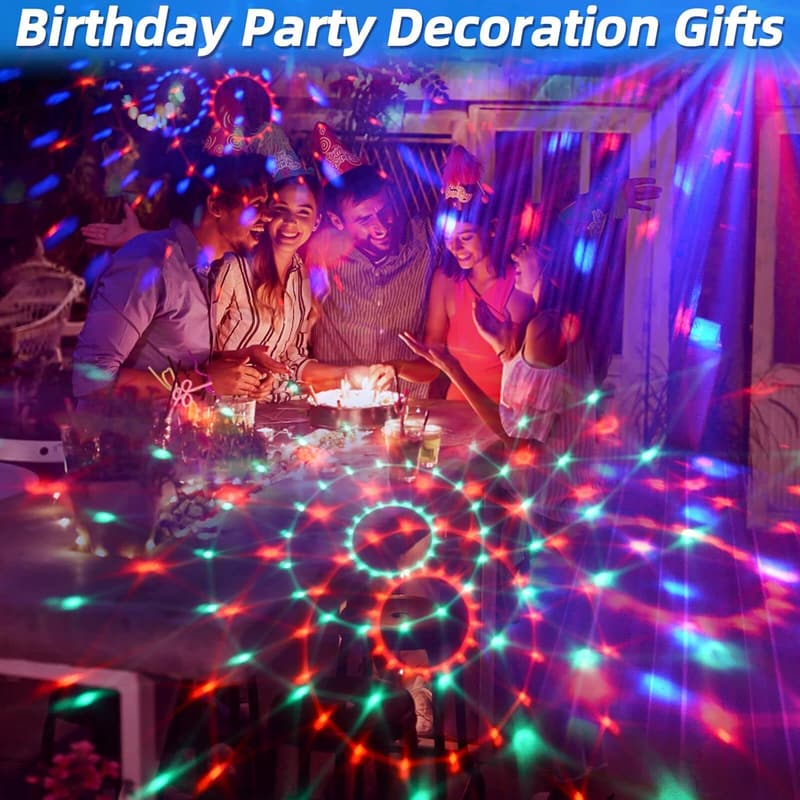 Halloween Disco Ball Light - Mini USB Sound Activated RGB Lamp