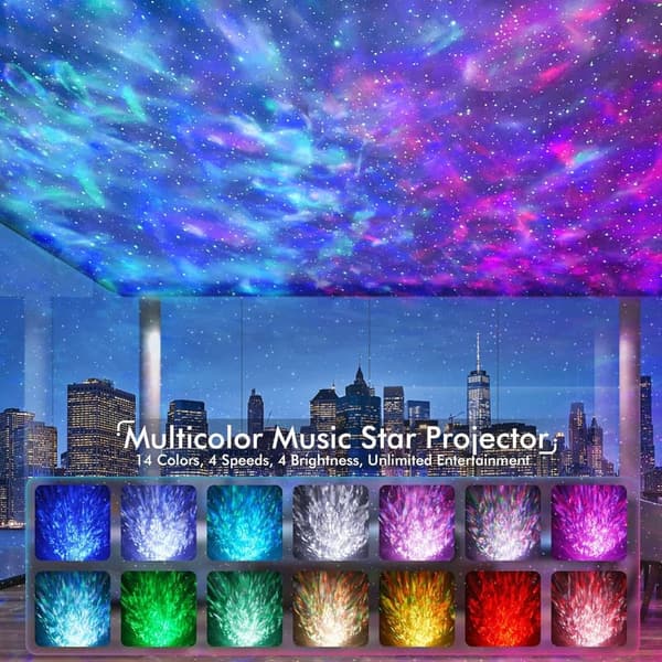 Galaxy Projector with Bluetooth Speaker & White Noise - Perfect Gift for Kids & Adults