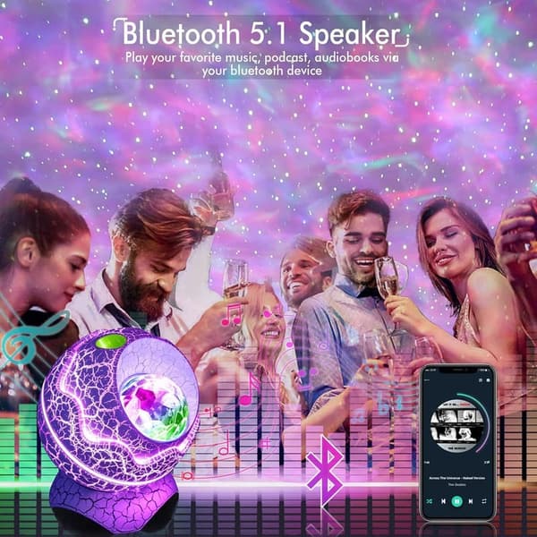 Galaxy Projector with Bluetooth Speaker & White Noise - Perfect Gift for Kids & Adults