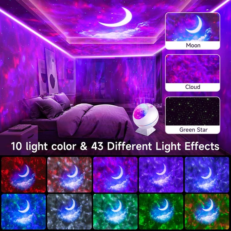 Galaxy Projector Light with 43 Modes for Room Decor