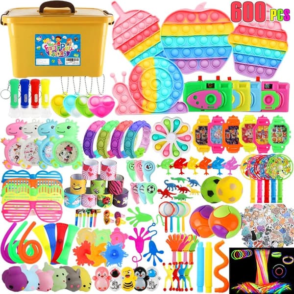 Fidget Toys Set for Kids 8-12 | 600 Pack Party Favors