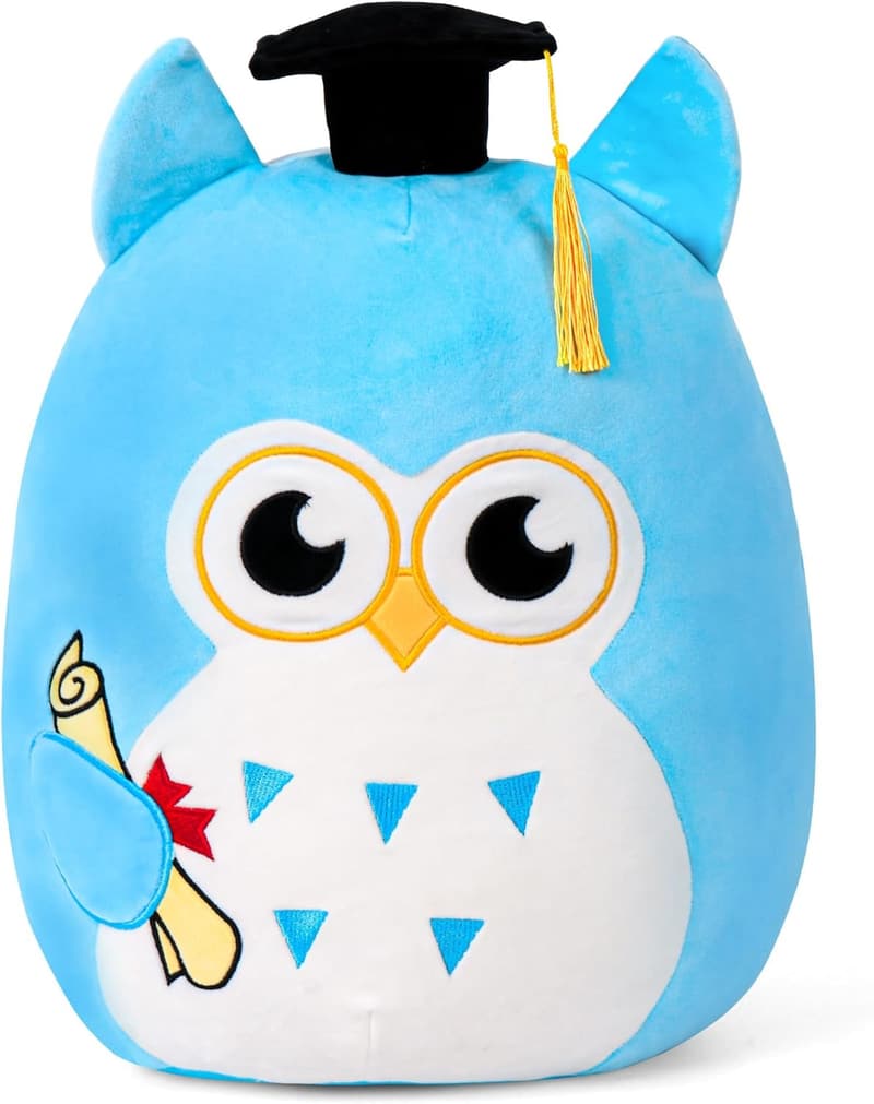 Graduation Plush Owl Stuffed Animal with Cap and Diploma