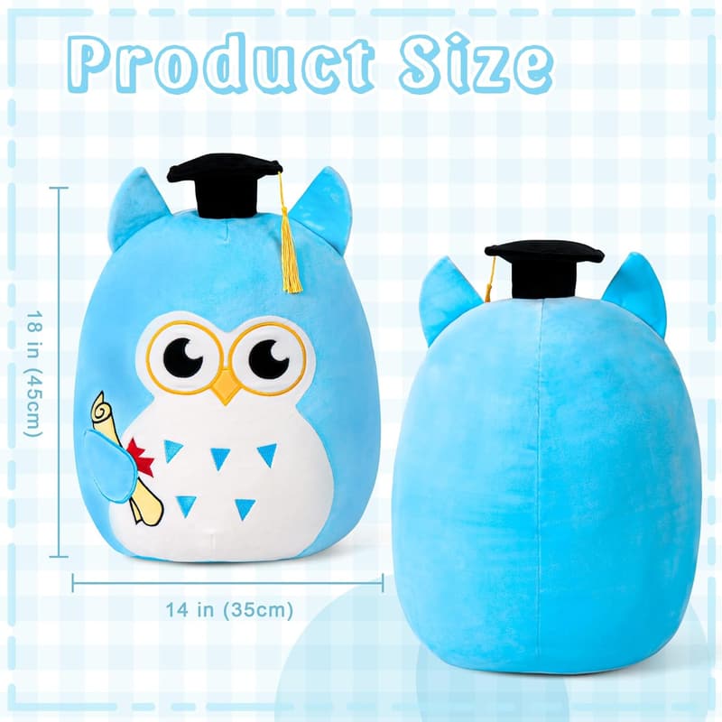Graduation Plush Owl Stuffed Animal with Cap and Diploma