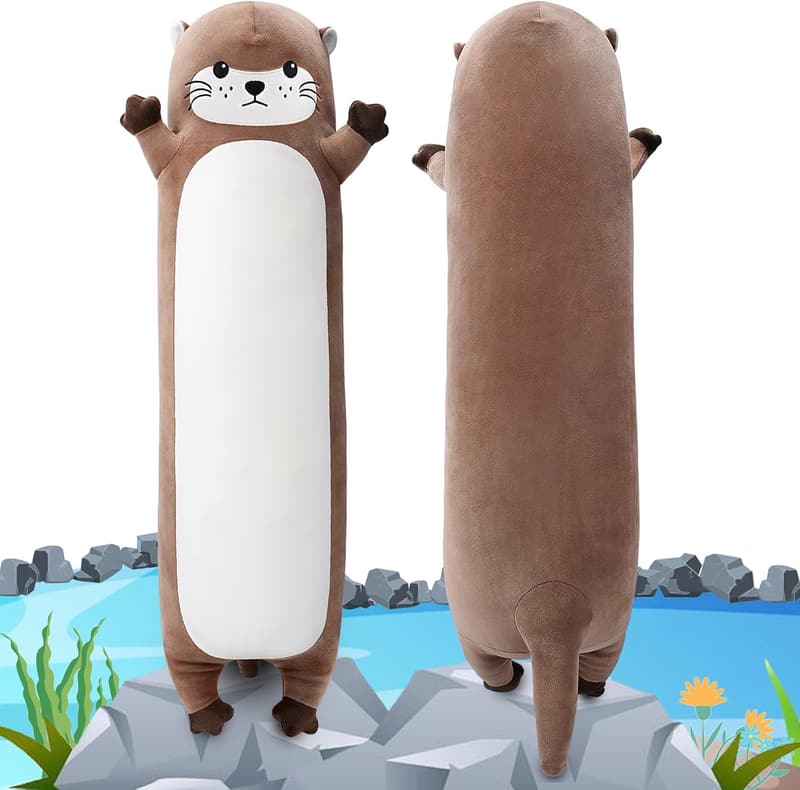 Kawaii Large Otter Plush Body Pillow - 33.5” Birthday Gift