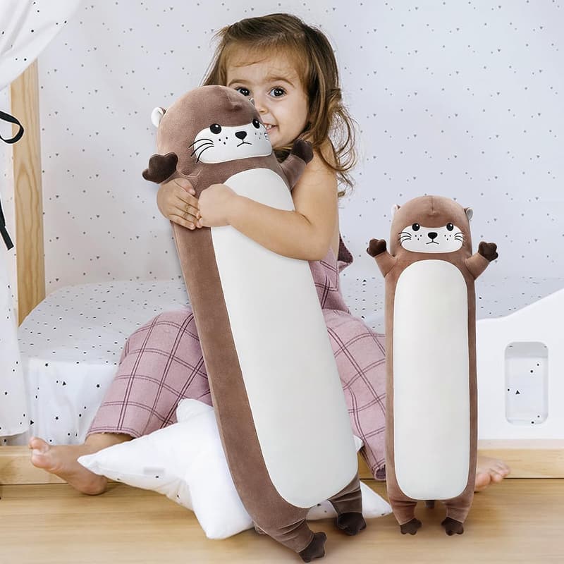 Kawaii Large Otter Plush Body Pillow - 33.5” Birthday Gift