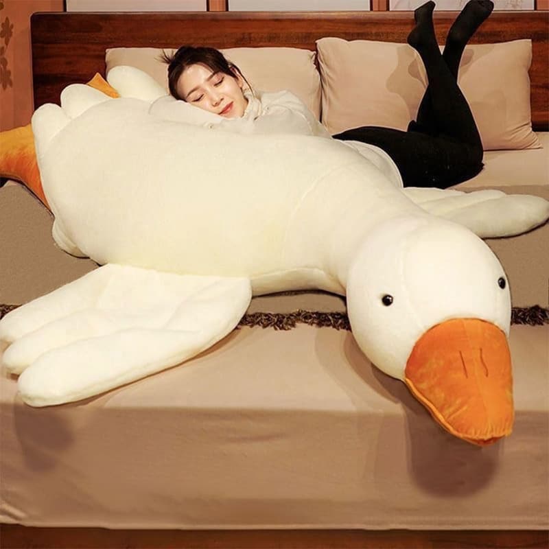 Giant White Goose Plush Pillow - 51