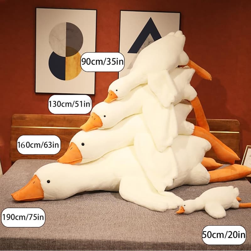 Giant White Goose Plush Pillow - 51