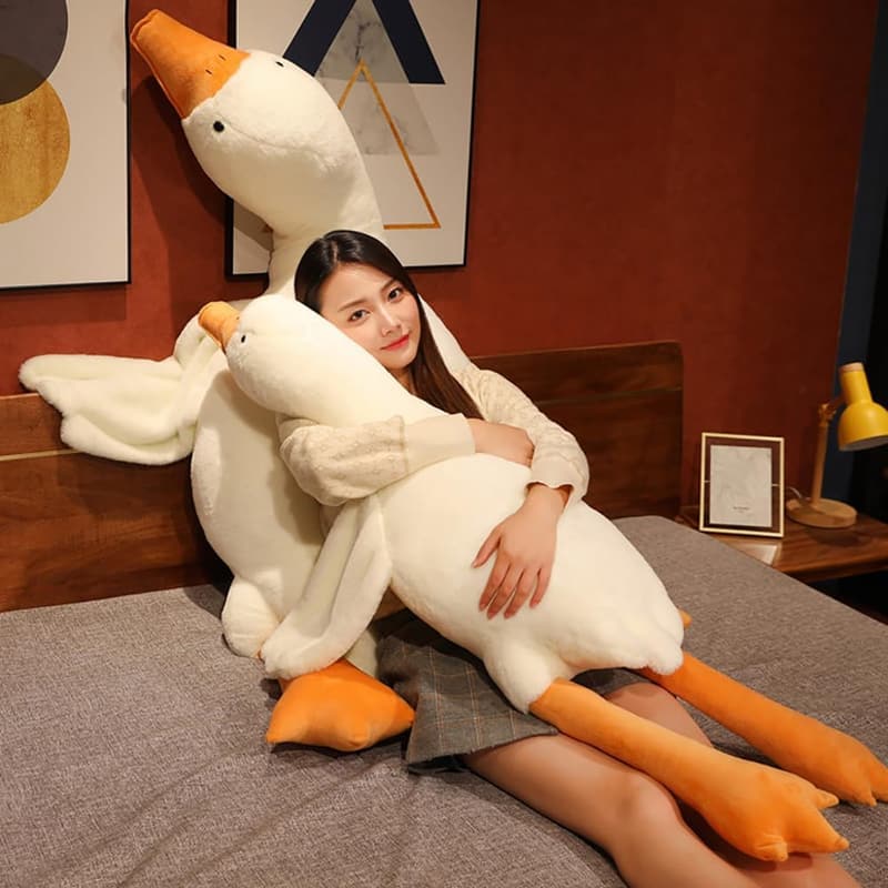 Giant White Goose Plush Pillow - 51
