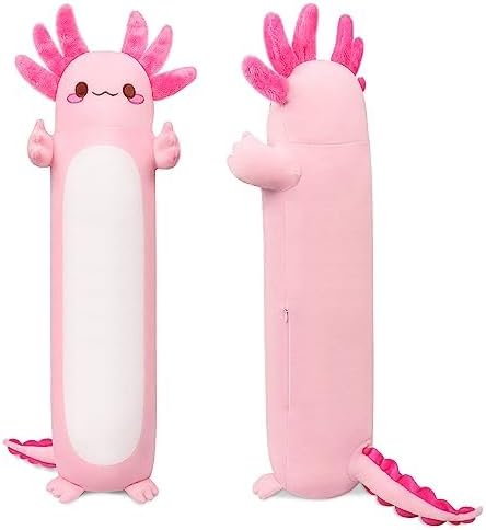 Cute Axolotl Plush Pillow – Soft Kawaii Body Pillow Gift
