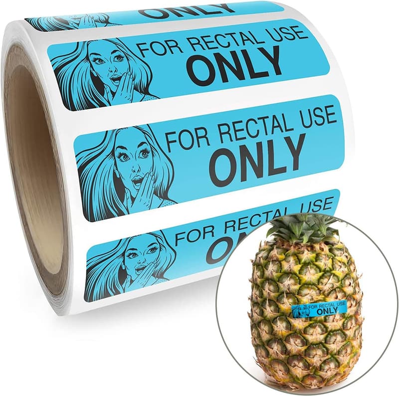 Funny Rectal Use Only Stickers - Gag Gifts for Adults (200/Roll)