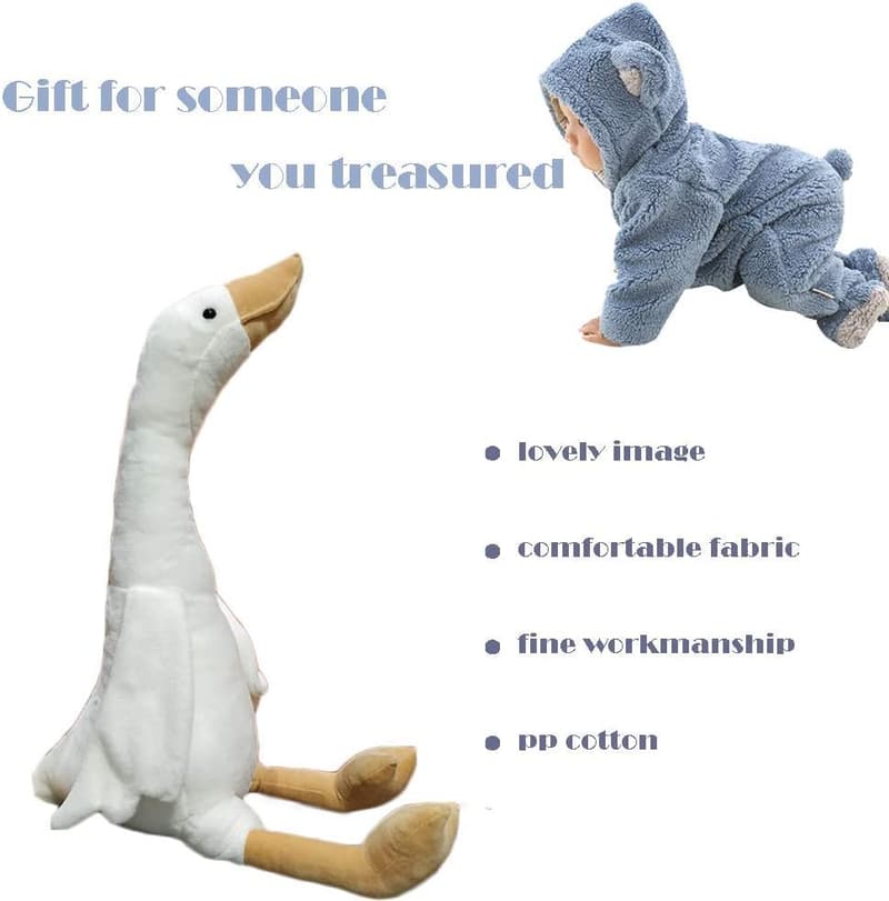 Swan Plush Stuffed Animal Toy for Kids, 15.7