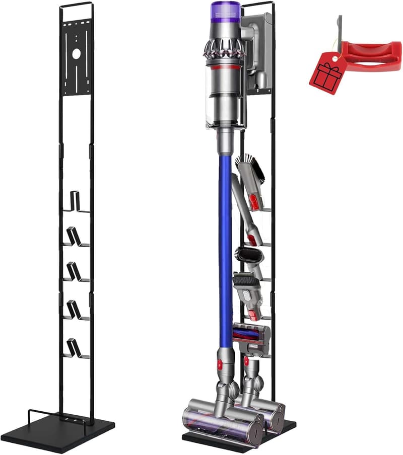 Dyson Vacuum Stand - Heavy Metal Bracket Holder with Storage