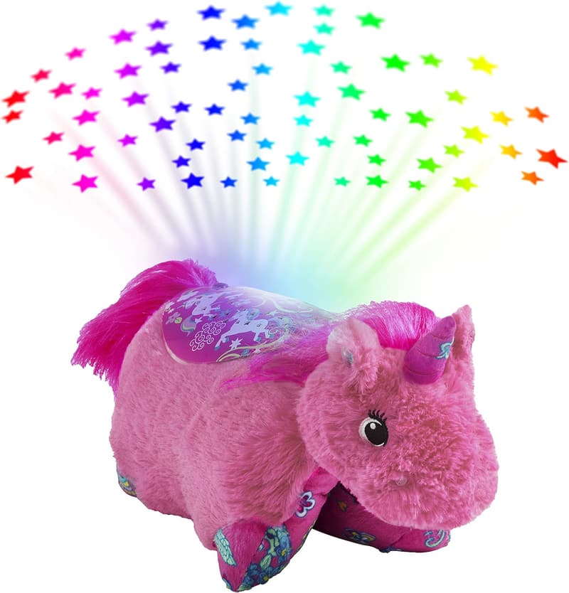 Pink Unicorn Stuffed Animal Nightlight for Kids