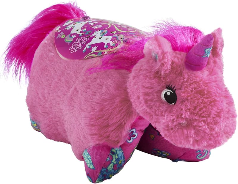 Pink Unicorn Stuffed Animal Nightlight for Kids