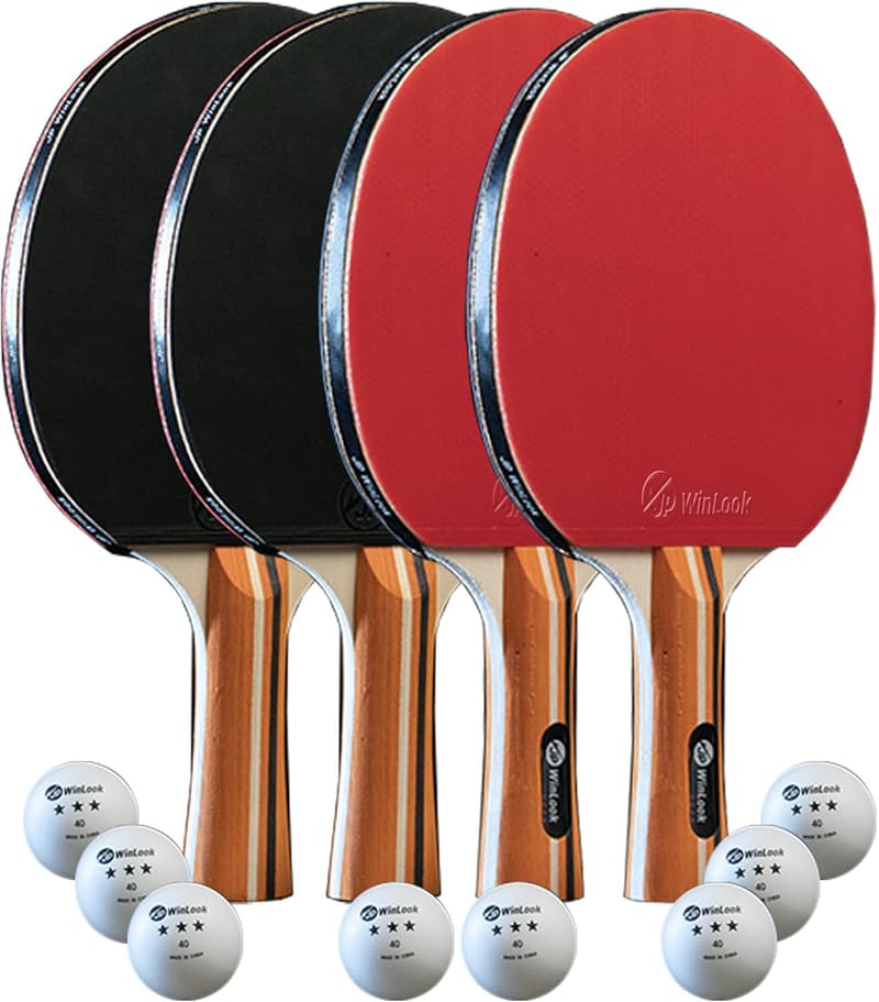 Portable Table Tennis Paddle Set with Case & Balls