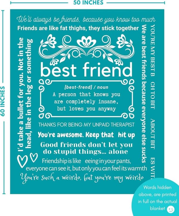 Funny Best Friend Blanket - Sarcastic Gift for Women