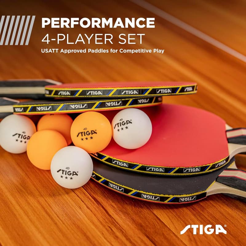 STIGA Performance Table Tennis Set for 2-4 Players - USATT Approved