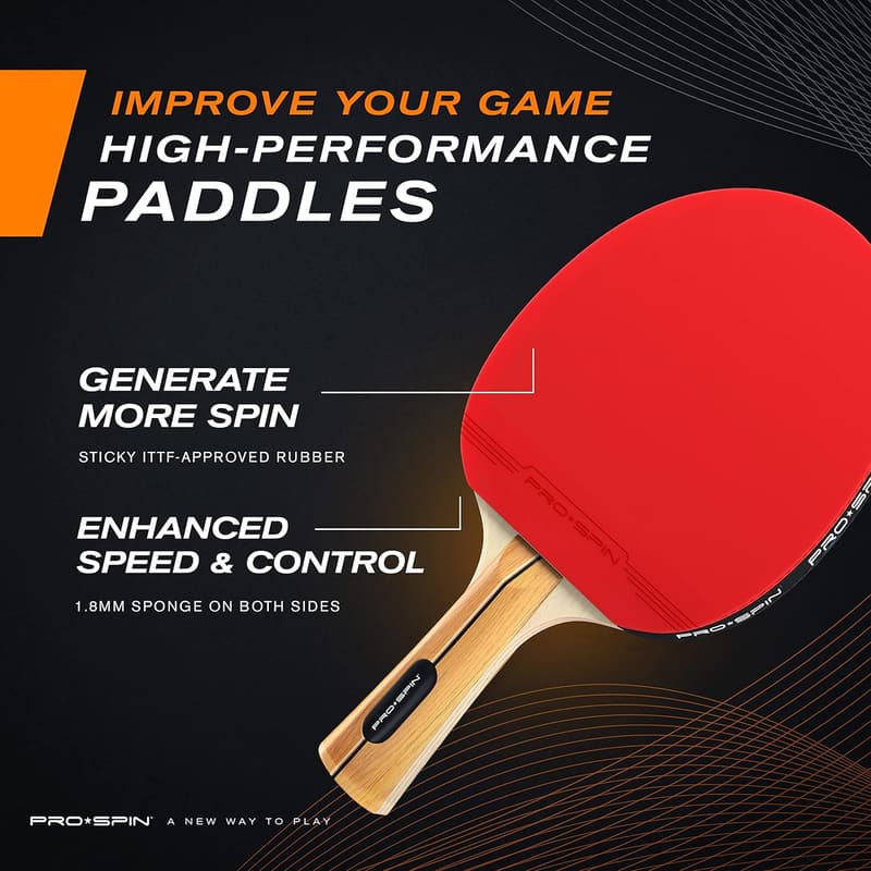 High-Performance Ping Pong Paddle Set with Storage Case