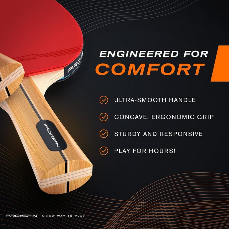 High-Performance Ping Pong Paddle Set with Storage Case