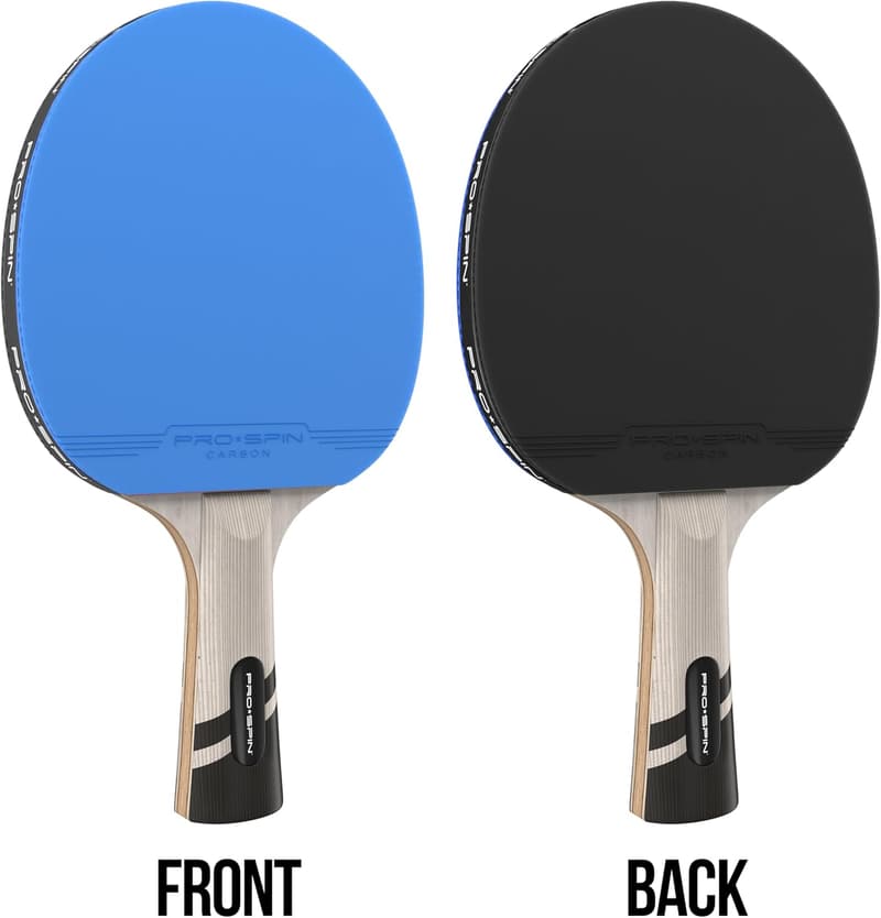 Professional Table Tennis Paddles with Carbon Fiber & Case