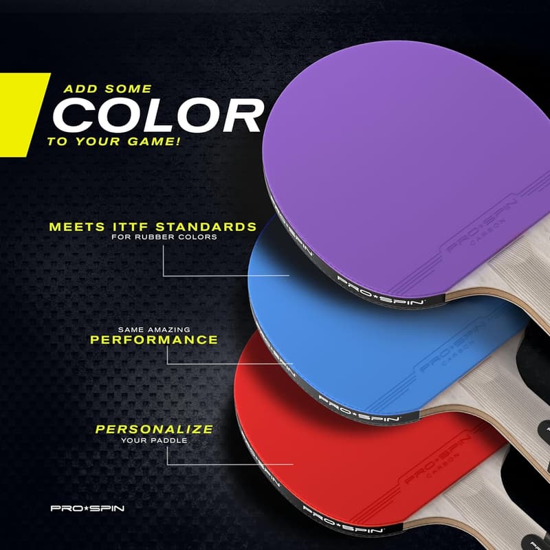 Professional Table Tennis Paddles with Carbon Fiber & Case