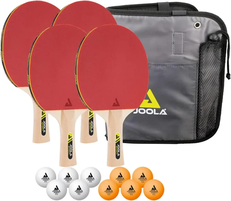 Table Tennis Set - 4 Paddles with Balls & Carrying Case