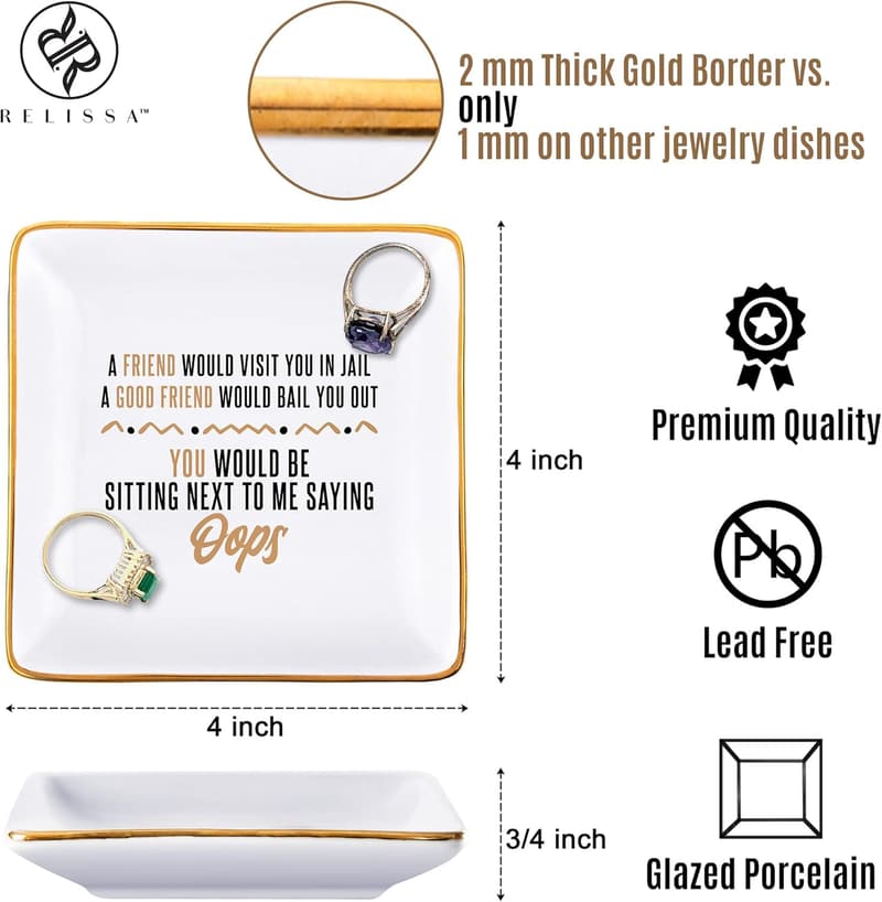Best Friend Birthday Gift - Friendship Jewelry Dish