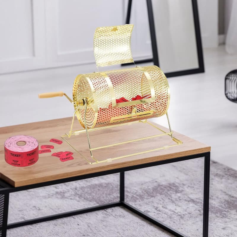 Raffle Ticket Drum - Holds 2500 Tickets, Ideal for Professional Events