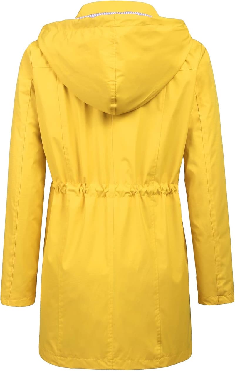 Women's Waterproof Hooded Trench Coat - Travel Windbreaker